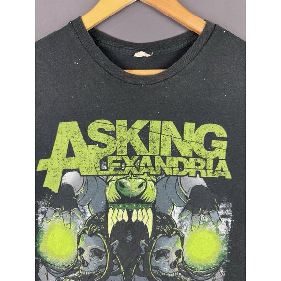 Vintage Y2K Asking Alexandria Rock Band Tee Black XL Tee Album Concert Tour Rare - Picture 3 of 14